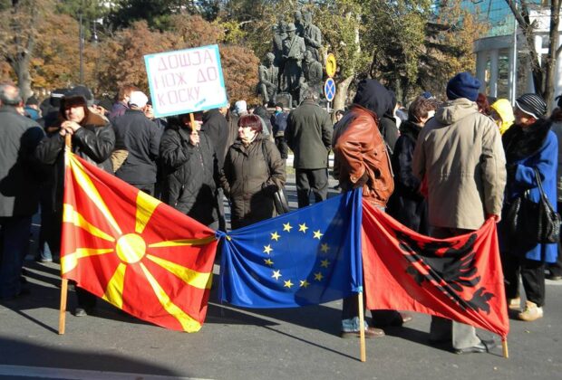 Protesta e punëtorëve të falimentuar (FOTO: Stefan Urxhanovski)